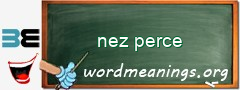 WordMeaning blackboard for nez perce